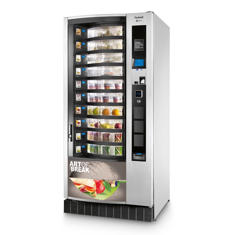 Il distributore automatico Necta Festival adatto alla vendita di oggetti per Negozi h24